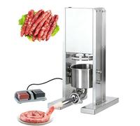 Joyfitness Verticale Poussoir a Saucisse Electrique, Machine Automatique à Nouer Les Saucisses, 200w Machine Électrique à Attacher Acier Inoxydable, pour Viande Saucisses Et Charcuterie