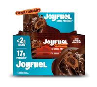 JOYFUEL - Barre Protéinée Cœur Fondant - Goûts Double Chocolat - <2g de sucre - 16g de protéines - 12 barres X 50g