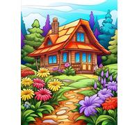 Joyful Garden Life - 500 pages talking about gardens houses and flowers coloring book for kids and adults.: Step into a relaxing world of art and imagination.