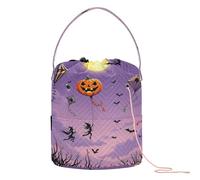 Joyful Halloween Kite Flying Night Sac de rangement portable pour kit de tricot Accessoire de voyage