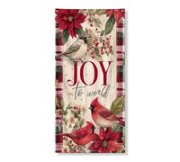 Joyful Holiday - Bannière décorative pour porte d'entrée, intérieur ou extérieur, 91,4 x 183 cm