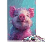 Joyful Piglet Bliss Puzzles 1000 Pièces Cadeau Unique Jeu Éducatif Défi Jouet À De Qualité Supérieure Peinture Art pour Adultes Et Enfants À Partir De 14 Ans 1000pcs (38x26cm)