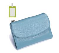 Joyfullygo Portefeuille unisexe en cuir grainé 13,5 cm court en cuir véritable pour pièces de monnaie, cartes d'identité, u, Mode