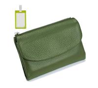 Joyfullygo Portefeuille unisexe en cuir grainé 13,5 cm court en cuir véritable pour pièces de monnaie, cartes d'identité, l, Mode