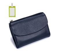 Joyfullygo Portefeuille unisexe en cuir grainé 13,5 cm court en cuir véritable pour pièces de monnaie, cartes d'identité, w, Mode