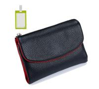 Joyfullygo Portefeuille unisexe en cuir grainé 13,5 cm court en cuir véritable pour pièces de monnaie, cartes d'identité, C, Mode