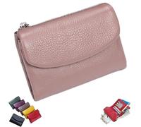 Joyfullygo Portefeuille unisexe en cuir grainé véritable avec emplacements pour pièces de monnaie et cartes d'identité, Color-h, 1, Moderne