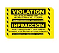 Joyfulmap Lot de 100 autocollants difficiles à enlever pour voitures et camions, avertissements de remorquage final, autocollants sans stationnement, 20,32 x 12,7 cm, jaune