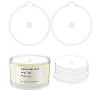 Joyfulmap Lot de 100 housses anti-poussière pour bougies,Blanc pré-imprimé,Avec languette pour loisirs créatifs, accessoires de protection pour bougies ou travaux manuels,6.985 cm