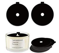 Joyfulmap Lot de 100 housses anti-poussière pré-imprimées noires avec languette pour décoration de bougies, accessoires de protection pour bougies ou loisirs créatifs (6,985 cm)