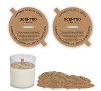 Joyfulmap Lot de 160 housses de protection en papier kraft pré-imprimé avec languette à tirer - Accessoires pour la fabrication de bougies, bougies parfumées et artisanales (7 cm)