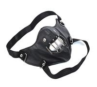 JoyFuncos Hannibal Masque de Lecter Silence of The Lambs Accessoires de costume en cuir Demi-visage Masque de prisonnier Adulte pour Halloween