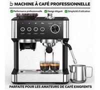 JoyGarden Machine à café automatique 20 bars avec broyeur 30 réglages mousseur lait auto Cold Brew réservoir 2 3L