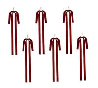 Joygoodta 6pcs Bows de Noël Bows de Velours élégant préformés 15, 8x23.6 Pouces Ornements d'arbres Noël pour Arbre, Couronne, Guirlande, Butin, escalier, Claret