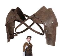 Joygoodta Armure de Chevalier, Armure d'épaule Double épaule réglable en Faux Cuir PU médiéval, Vintage Viking pour Cosplay, Jeu de rôle