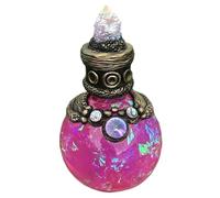 Joygoodta Bouteille de parfum, bouteille de parfum vintage rechargeable, huile strass vide pour dames et filles, rose rouge