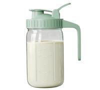 Joygoodta Bouteilles de rangement de lait maternel Pichet lait maternel 34 oz à étanche avec poignée BPA Free Easy Verling en verre Bouteille rangement en verre aléatoire pour réfrigérateur, vert