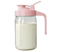 Joygoodta Bouteilles de rangement de lait maternel Pichet lait maternel à fuite 34 oz avec poignée BPA Free Easy Verling en verre Boutelles rangement en verre aléatoire pour réfrigérateur