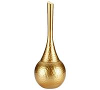 Joygoodta Brosse de Toilette dorée, Cuvette de Toilette en Plastique 15 Pouces, Brosse et Support avec poignée antidérapante Confortable pour Salle Bain, Manche Long
