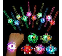 Joygoodta Cadeaux de fête pour enfants, paquet de 24 sacs cadeaux, bracelet lumineux à LED, fournitures fête qui brillent dans le, retour pour enfants, anniversaire, Saint-Valentin, Halloween