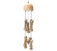 Joygoodta Carillons éoliens crâne, carillons éoliens crâne secouant Les os et Halloween avec Son et lumière effrayants Suspendus à l'extérieur pour la décoration de Porche