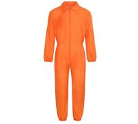 Joygoodta Costume de prisonnier Men de saut à saut orange zippé femmes à manches courtes couvertures mécaniciens sauts pour la fête d'Halloween Cosplay, M