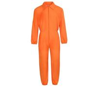Joygoodta Costume de prisonnier Men de saut à saut orange zippé femmes à manches courtes couvertures mécaniciens sauts pour la fête d'Halloween Cosplay, L
