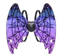Joygoodta Costume d'Halloween pour filles, aile de papillon battante lumineuse, violet