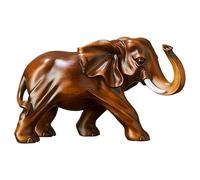 Joygoodta Éléphant Statue Home Decor, Lucky and Fortune Synthetic Resin Decorative Elephant Figurine, Modern Cute Animal Sculpture Feng Shui décor pour Le Bureau de Bureau à Domicile