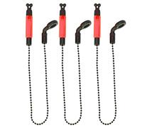 Joygoodta Ensemble de pêche à la Carpe, indicateur LED Lumineux de pêche 3 pièces avec Fonction d'alarme, Cintre d'alarme Morsure, Rouge