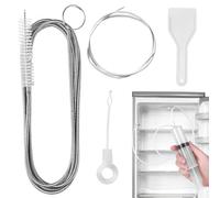 Joygoodta Ensemble d'outils de dragage de réfrigérateur 5 pièces, drague Universelle en Acier Inoxydable pour réfrigérateur, Tuyau Drainage, artefact dragage, Outil Nettoyage conduites d'eau réfrig