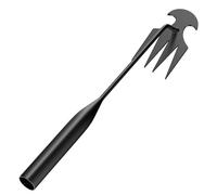 Joygoodta Extracteur de Mauvaises Herbes, Outil de désherbage Portable à 4 Dents avec poignée, Outil désherbage en Acier à Haute teneur en Carbone pour extracteur Jardinage