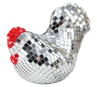 Joygoodta Figurine de Poulet en Acrylique Boule à facettes 6, 7x5, 3 Pouces, décoration de Boule Disco réfléchissante en Forme Poulet pour la Maison, Le Mariage, Les décorations fête
