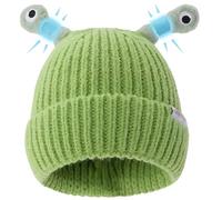 Joygoodta Hiver Parent Enfant Mignon Brillant Petit Monstre Tricot Chapeau LED du Chapeau Lueur drôle tentacules des Yeux rétractables Dames Chapeaux d'hiver Chapeaux Verts pour Femmes