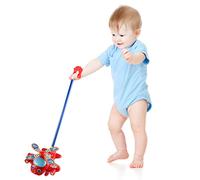 Joygoodta Jouets à Pousser, Jouet d'avion à Pousser pour bébé avec Longue poignée, Jouet de Marche pour la Coordination des capacités motrices des Tout-Petits, Couleur aléatoire