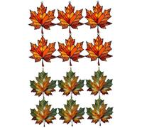 Joygoodta Lot de 12 vitraux à Suspendre en Forme de Feuille d'érable Plate 2D - Attrape-Soleil d'automne en Acrylique 8, 1 cm - Fenêtre intérieure pour l'hiver, Thanksgiving - Attrape-Soleil 'Automne
