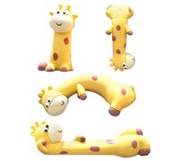 Joygoodta Lot de 4 Mini Figurines de Girafe ludiques en résine, décoration d'ordinateur Amusante, Sculpture Artisanale 3D pour Bureau, Tableau Bord Voiture, Figurines Mignonnes