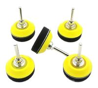 Joygoodta Lot de 5 patins de ponçage, fixation ponçage pour perceuse à crochet et boucle avec tige 1/4", couche mousse souple pour la fabrication sculpture sur bois (5, 1 cm)