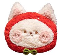 Joygoodta Manchon 13x11 Pouces Chaud et Doux Mignon Chat Fraise Pochette Chauffe-Mains avec Fermeture éclair et Trou Accessoires d'hiver pour Femmes Adultes Enfants intérieur extérieur