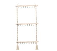 Joygoodta Organisateur de Bijoux Suspendu, Support de Collier à 3 Niveaux avec 30 Crochets, Porte-Bijoux Murale avec Conduit Boucles Bracelet à Collier pour Colliers