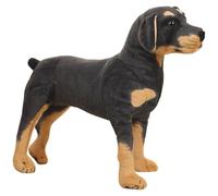 Joygoodta Peluche pour Chien de 20 Pouces, Jouet pour Chien en Peluche Autonome avec Cadre intégré, Animal en réaliste pour Chiens Noirs, Peluches en Coton câlin