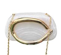 Joygoodta Purse 8x3x4 Pu en cuir PUS élégant pour les femmes avec un sac à main résistant à l'eau de la chaîne métallique pour le dîner de fête mariage