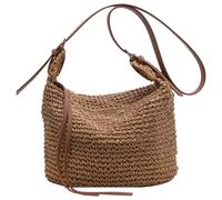 Joygoodta Sacs de plage de paille pour femmes sacs à main paille à épaule simple tissée