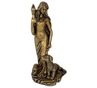 Joygoodta Statue d'Hécate Déesse Grecque en résine avec Son Chien Statues d'Hécate 3, 9 x 7, 9 Pouces Artisanat 'autel de Sorcellerie Décorations de Bureau créatives Décor 'autel