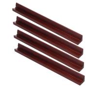 Joygoodta Supports de Mahjong avec poussoirs, 4 Supports de Mahjong avec poussoirs, en Bois avec rainure, idéal pour Le Train Mexicain, Les Dominos et Autres Jeu