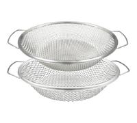 Joygoodta Tamis de Sol 2 pièces pour Le Jardinage, Tamis à Compost en Acier Inoxydable, à Compost en Maille de 0, 3 cm et 6 mm avec poignée, pour Sol, Sable, Mauvaises Herbes