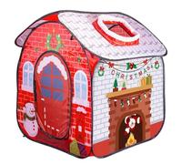 Joygoodta Tente de Maison de Noël pour Enfants sur Le thème Noël, Tente Jeu pour Enfants avec Chapeau, Bas, Sac Rangement, Maison Jeu pour la, fête en intérieur