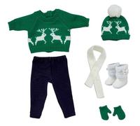 Joygoodta Vêtements et Accessoires de Noël pour poupée de 18 Pouces, Comprenant des Pulls, des Pantalons, Chapeaux, Gants, Chaussures et écharpes pour poupée 18 Pouces, t