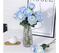 JOYHAZE 12 Roses artificielles, 19,7 '' Une Longue Tige de Soie Fleurs Mariage Floraison Roses Home Party décoration de Bureau, pièce Centrale de Table, Bricolage Arrangement Floral