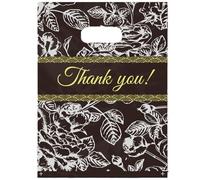 Joyhey Lot de 100 sacs en plastique avec poignées découpées - 19,8 x 24,9 cm - Thank You-4